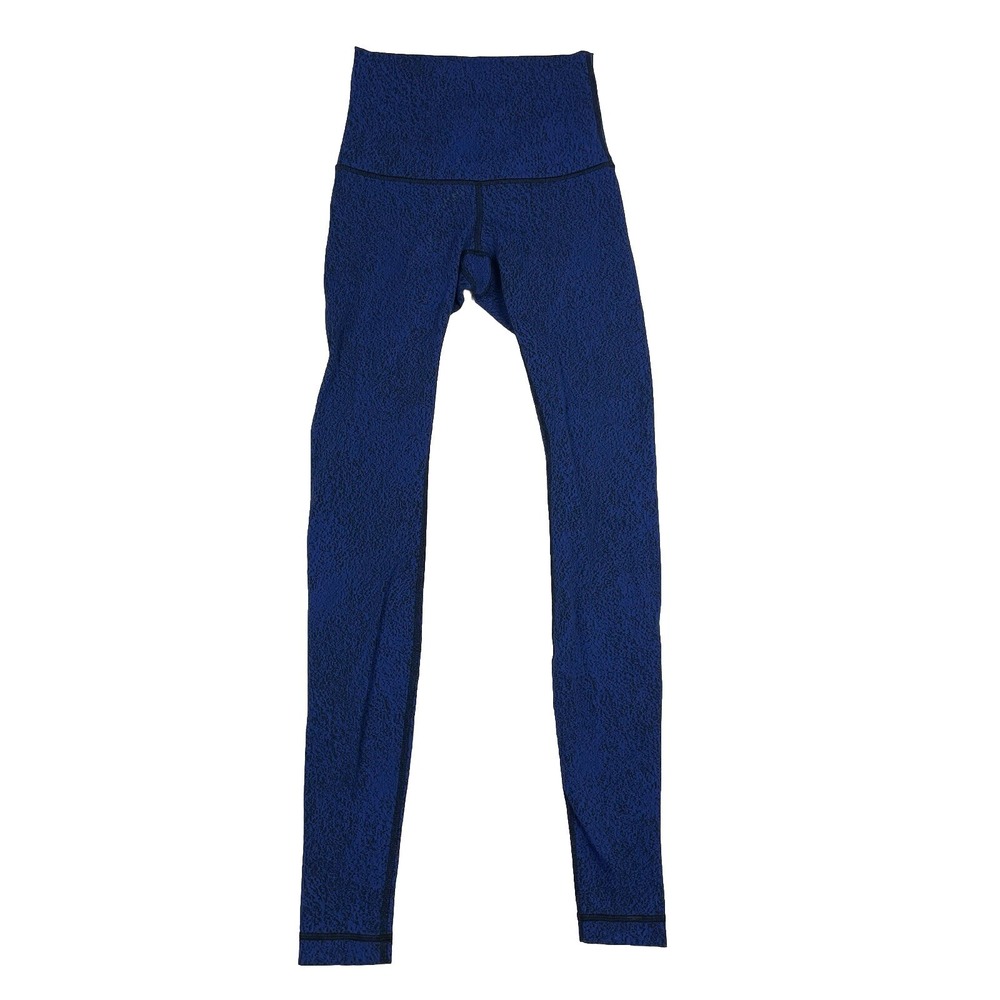 Lululemon Leggings Womens 4 Blue Wunder Under 29" Tapered Activewear Gym Yoga
